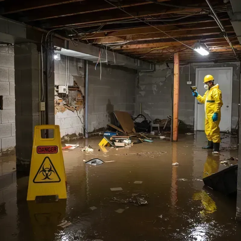 Flooded Basement Electrical Hazard in Carrollton, MO Property